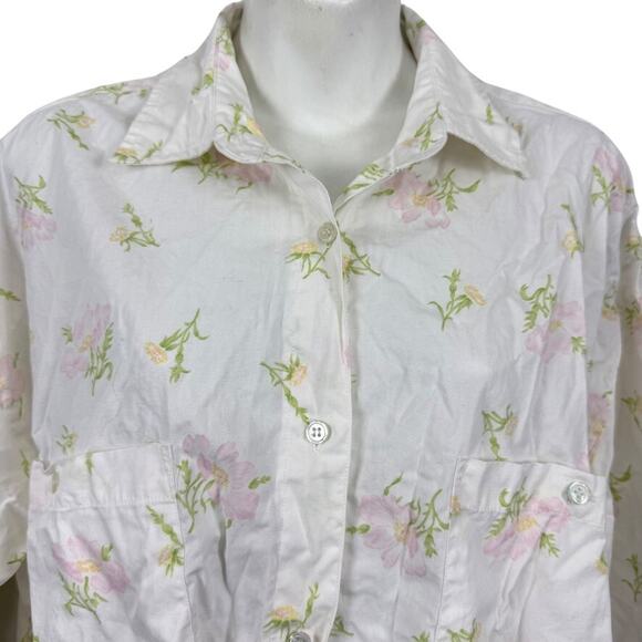 Victorias Secret Gold Label Vintage Button Up Sleep Shirt Long Sleeve Cotton S - Picture 5 of 16
